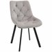 2x Silla tapizada capitoné de terciopelo SJ.33 Beige