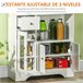 Aparador de Cocina Melamina de Madera HOMCOM, hogar - cocina 80 Blanco