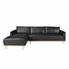 ANGEL CERDÁ Sofá chaise longue izquierda piel Negro