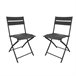 Acomoda Textil – Silla Plegable de Acero. (Pack 4 Unidades) Negro