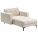Beliani Chaise longue Poliéster ALNES Beige