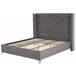 Beliani Cama con somier Terciopelo LUBBON 209x215 Gris
