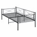 Cama Simple Alvesta con somier Reposacabezas metal 96x207 Cama Simple Alvesta con somier Reposacabezas metal 96x207 Negro