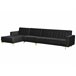 Beliani Sofá cama Terciopelo ABERDEEN Negro