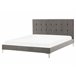 Beliani Cama con somier Terciopelo AMBERT 168x212 Gris
