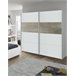 Armario 2 puertas efecto madera 180 Blanco/ Madera