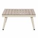Set de jardín BIARRITZ con sofá y mesa de centro color blanco Blanco/ Madera