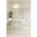 DUPI Conjunto Mesa y 4 sillas New XOBE Fabricado con Metal y MDF DUPI Conjunto Mesa y 4 sillas New XOBE Fabricado con Metal y MDF Blanco