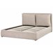 Beliani Cama con almacenaje Terciopelo BAJONNA 183x235 Beige