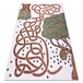 Alfombra FUN Honey para niños oso abejas 240x330 Blanco