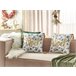 Beliani Cojín decorativo ZAMIA Blanco/ Beige