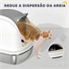 Arenero para Gatos Acero Inoxidable, ABS PawHut Blanco