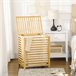 Cesto para Ropa Bambú, Poliéster con algodón HOMCOM, hogar - baño Marron