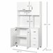 Alacena de Cocina Melamina de Madera HOMCOM, hogar - cocina 100 Blanco