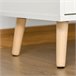 Aparador Melamina, Madera, Vidrio HOMCOM 100 Blanco