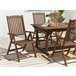 Beliani Conjunto plegable AMANTEA Marron
