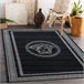 Alfombra lavable ANDRE 2031 Marco medusa griego 120x170 Negro