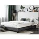 Beliani Cama con somier Poliéster ROANNE Gris