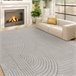 Alfombra para Salón Poliéster HOMCOM, hogar - decoración Gris