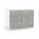 Armario multiusos 2 puertas efecto madera 90 Blanco/ Gris