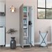Gabinete de limpieza Nala en Melamina de doble puerta Blanco/ Gris