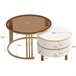 2 en 1, mesa de centro, mesa auxiliar, cajón 70x70 Blanco