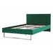Beliani Cama con somier Terciopelo BELLOU 214x145 Verde