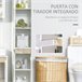 Armario de Baño Melamina de Madera, ABS kleankin, hogar - baño 30 Blanco