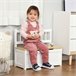 Baúl de Juguetes para Niños MDF, Madera de Pino HOMCOM Blanco