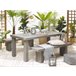 Beliani Conjunto de comedor TARANTO Gris