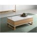 Mesa de Centro Rectangular - Modelo ROYAL Natural/ Blanco