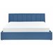 Beliani Cama con somier Poliéster DREUX 191x214 Azul
