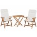 Beliani Conjunto bistro JAVA Blanco/ Beige