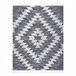 Alfombra SEVILLA Z250A diamantes Franjas Bereber marroquí 140x190 Gris Azul
