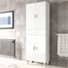 Columna de baño Aruba Blanco brillo Blanco