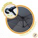 Parasol excéntrico banana 300 cm gris mástil aluminio Aktive Garden Gris