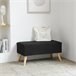 Banco Salford tapizado con almacenaje Salford 79x39 Negro