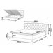 Beliani Cama con somier Terciopelo METZ 168x217 Gris Oscuro