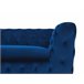 Beliani Sofá de 3 plazas Terciopelo SOTRA Beliani Sofá de 3 plazas Terciopelo SOTRA Azul Marino