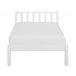 Beliani Cama con somier Madera de pino FLORAC Blanco