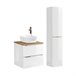 Conjunto mueble lavabo individual y columna April 60 Blanco