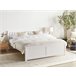 Beliani Cama Madera de pino OLENDON 169x206 Blanco