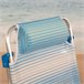 Aktive Silla de playa plegable y reclinable 7 posiciones rayas c/cojín y asas mano Azul