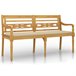 Banco de madera batavia con cojín 150x51 Beige