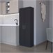 Alacena Nepal en melamina con 2 puertas y 4 estantes Negro