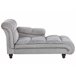 Beliani Chaise longue izquierdo Terciopelo LORMONT Gris Claro