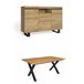 Conjunto Muebles de Salón, Mesa, Aparador Roble