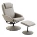 Sillón Relax Cuero sintético, Esponja, Acero HOMCOM Gris