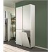 Armario multiusos 2 puertas efecto madera 45 Blanco