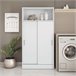Armario Auxiliar Baño Multiusos 2 Puertas Correderas Blanco
